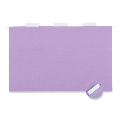 Universal Deluxe Bright Color Hanging File Folders, Legal Size, 1/5-Cut Tabs, Violet, 25/Box (UNV14220)