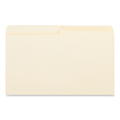 Universal Top Tab File Folders, 1/2-Cut Tabs: Assorted, Legal Size, 0.75" Expansion, Manila, 100/Box (UNV15112)