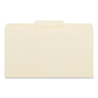 Universal Top Tab File Folders, 1/3-Cut Tabs: Center Position, Legal Size, 0.75" Expansion, Manila, 100/Box (UNV15122)
