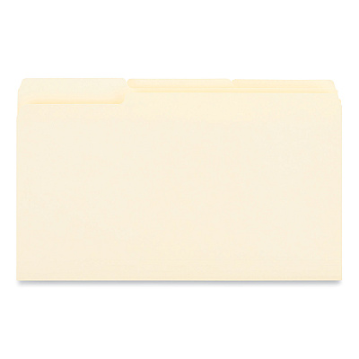 Universal Interior File Folders, 1/3-Cut Tabs: Assorted, Legal Size, 9.5-pt Manila, 100/Box (UNV15213)