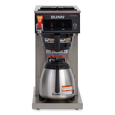 BUNN CWTF15-TC 12-Cup Automatic Thermal Coffee Brewer, Gray/Stainless Steel (BUN129500360)