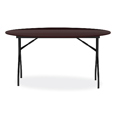 Alera Round Wood Folding Table, 59" Diameter x 29.13h, Mahogany (ALEFT7260DMY)
