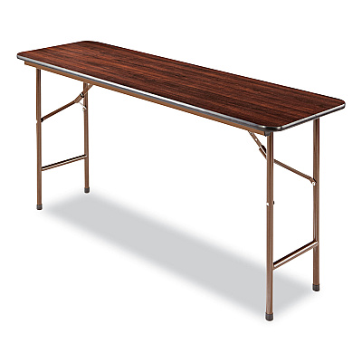 Alera Wood Folding Table, Rectangular, 59.88w x 17.75d x 29.13h, Mahogany (ALEFT726018MY)
