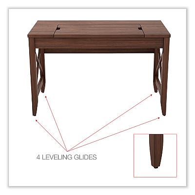 Alera Sit-to-Stand Table Desk, 47.25" x 23.63" x 29.5" to 43.75", Modern Walnut (ALELD4824WA)