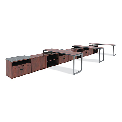 Alera Open Office Low Storage Cabinet Credenza, 29.5 x 19.13 x 22.78, Cherry (ALELS593020MC)