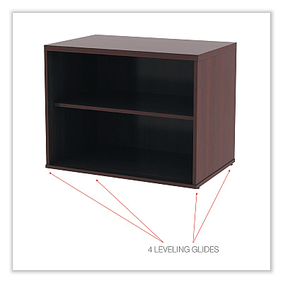 Alera Open Office Low Storage Cab Cred, 29.5w x 19.13d x 22.78h, Mahogany (ALELS593020MY)
