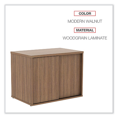 Alera Open Office Low Storage Cabinet Credenza, 29.5 x 19.13 x 22.78, Walnut (ALELS593020WA)