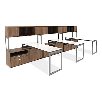 Alera Open Office Low Storage Cabinet Credenza, 29.5 x 19.13 x 22.78, Walnut (ALELS593020WA)