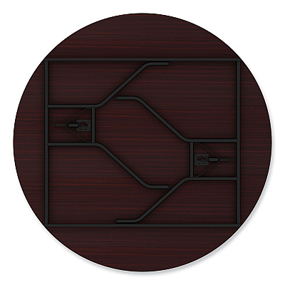Alera Round Wood Folding Table, 59" Diameter x 29.13h, Mahogany (ALEFT7260DMY)