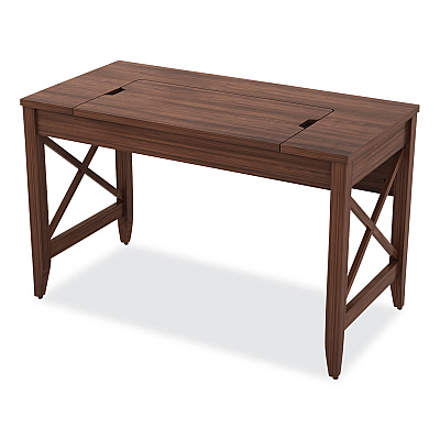 Alera Sit-to-Stand Table Desk, 47.25" x 23.63" x 29.5" to 43.75", Modern Walnut (ALELD4824WA)