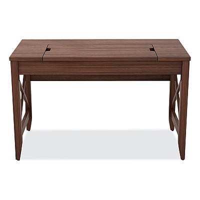 Alera Sit-to-Stand Table Desk, 47.25" x 23.63" x 29.5" to 43.75", Modern Walnut (ALELD4824WA)