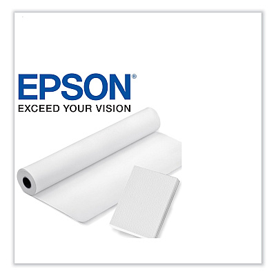 Epson Standard Proofing Paper Adhesive, 10 mil, 44" x 100 ft, Semi-Matte White (EPSS045150)