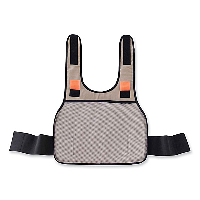 ergodyne Chill-Its 6225 Premium FR Phase Change Cooling Vest, Modacrylic Cotton, Large/X-Large, Khaki (EGO12204)