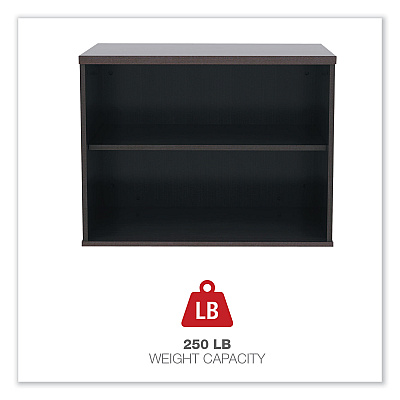 Alera Open Office Low Storage Cab Cred, 29.5w x 19.13d x 22.78h, Espresso (ALELS593020ES)