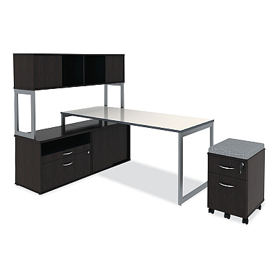 Alera Open Office Low Storage Cab Cred, 29.5w x 19.13d x 22.78h, Espresso (ALELS593020ES)