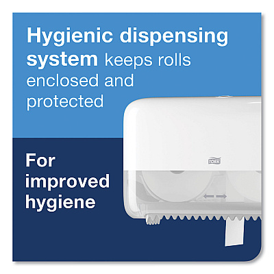 Tork Elevation Coreless High Capacity Bath Tissue Dispenser, 14.17 x 5.08 x 8.23, White (TRK473200)
