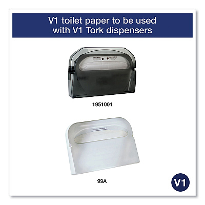 Tork Toilet Seat Cover, Half-Fold, 14.5 x 17, White, 250/Pack, 20 Packs/Carton (TRKTC0020)