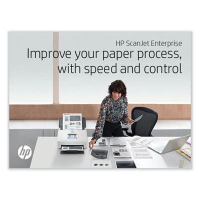 HP ScanJet Enterprise Flow N7000 snw1 Sheet-Feed Scanner, 600 dpi Optical Resolution, 80-Sheet Duplex Auto Document Feeder (HEW6FW10A)