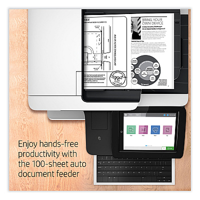 HP LaserJet Enterprise Flow MFP M528c Multifunction Laser Printer, Copy/Fax/Print/Scan (HEW1PV66A)