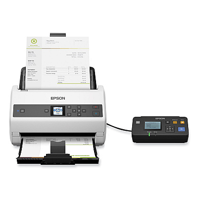Epson DS-870 Color Workgroup Document Scanner, 600 dpi Optical Resolution, 100-Sheet Duplex Auto Document Feeder (EPSB11B250201)