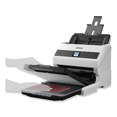 Epson DS-870 Color Workgroup Document Scanner, 600 dpi Optical Resolution, 100-Sheet Duplex Auto Document Feeder (EPSB11B250201)