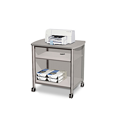 Safco Impromptu Deskside Machine Stand, Metal, 3 Shelves, 100 lb Capacity, 26.25" x 21" x 26.5", Gray (SAF1857GR)