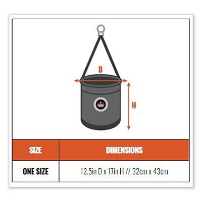 ergodyne Arsenal 5730 Leather Bottom Canvas Hoist Bucket, 150 lb, White (EGO14430)
