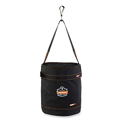 ergodyne Arsenal 5970T Swiveling Hook Nylon Hoist Bucket + Top, 100 lb, Black (EGO14870)