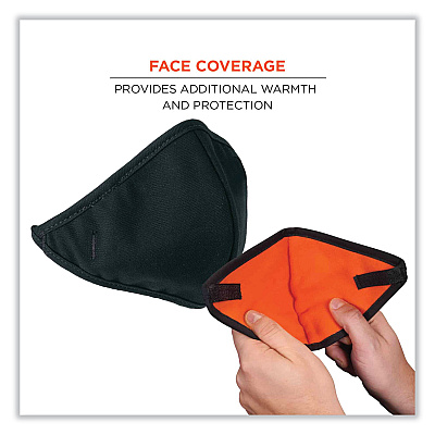 ergodyne N-Ferno 6871 2-Layer Winter Liner + Mouthpiece Kit, Fleece/Cotton, One Size Fits Most, Black (EGO16871)
