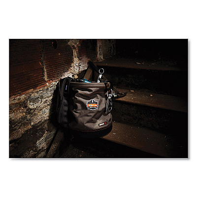 ergodyne Arsenal 5940 Swiveling Carabiner Canvas Hoist Bucket, 150 lb, Gray (EGO14940)
