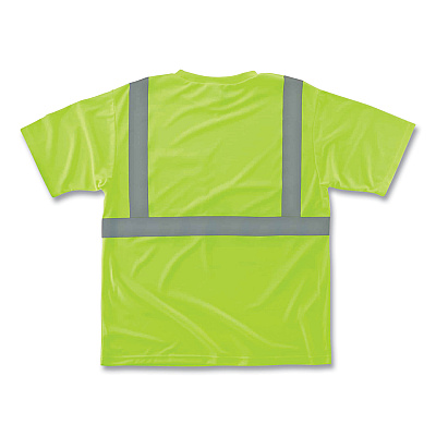 ergodyne GloWear 8289 Class 2 Hi-Vis T-Shirt, Polyester, Lime, X-Small (EGO21501)