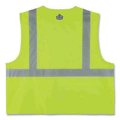 ergodyne GloWear 8225Z Class 2 Standard Solid Vest, Polyester, Lime, Small/Medium (EGO21163)