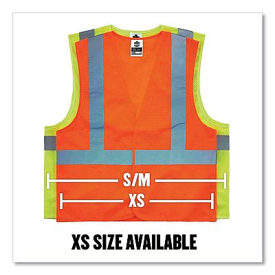ergodyne GloWear 8205HL Class 2 Super Economy Mesh Vest, Polyester, Lime, X-Small (EGO20971)