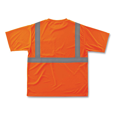 ergodyne GloWear 8289 Class 2 Hi-Vis T-Shirt, Polyester, Orange, 5X-Large (EGO21519)