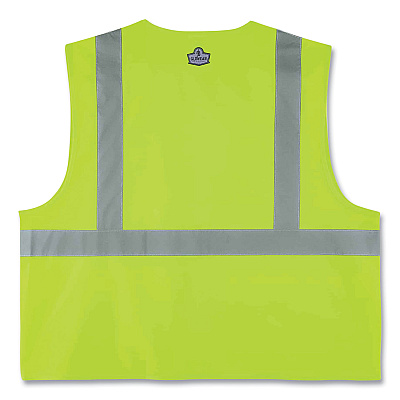 ergodyne GloWear 8225Z Class 2 Standard Solid Vest, Polyester, Lime, 2X-Large/3X-Large (EGO21167)
