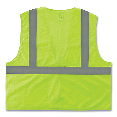 ergodyne GloWear 8205Z Class 2 Super Economy Mesh Vest, Polyester, Lime, 2X-Large/3X-Large (EGO20997)