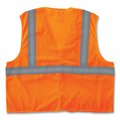 ergodyne GloWear 8205HL Class 2 Super Economy Mesh Vest, Polyester, Orange, X-Small (EGO20961)