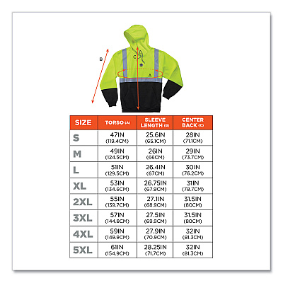 ergodyne GloWear 8293 Hi-Vis Class 2 Hooded Sweatshirt Black Bottom, Polar Fleece, Small, Lime (EGO21682)