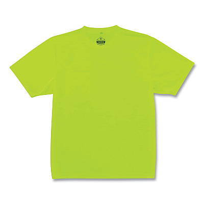 ergodyne GloWear 8089 Non-Certified Hi-Vis T-Shirt, Polyester, 4X-Large, Lime (EGO21558)