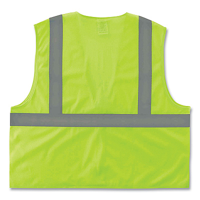 ergodyne GloWear 8205Z Class 2 Super Economy Mesh Vest, Polyester, Lime, Large/X-Large (EGO20995)