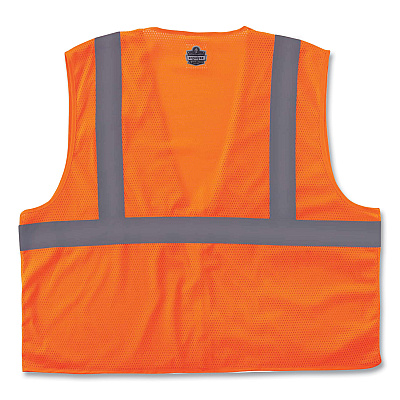 ergodyne GloWear 8210Z Class 2 Economy Mesh Vest, Polyester, Orange, Small/Medium (EGO21043)