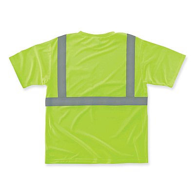 ergodyne GloWear 8289 Class 2 Hi-Vis T-Shirt, Polyester, Lime, 5X-Large (EGO21509)