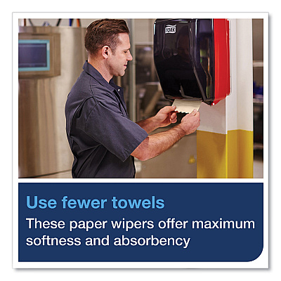 Tork Basic Paper Wiper Roll Towel, 1-Ply, 7.68" x 1,150 ft, Natural, 4 Rolls/Carton (TRK291350)