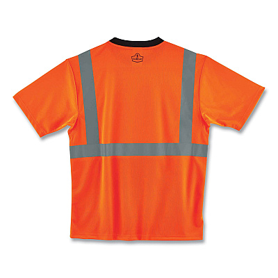 ergodyne GloWear 8289BK Class 2 Hi-Vis T-Shirt with Black Bottom, Medium, Orange (EGO22513)