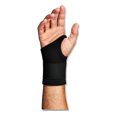 ergodyne ProFlex 670 Ambidextrous Single Strap Wrist Support, Small, Fits Left Hand/Right Hand, Black (EGO16612)