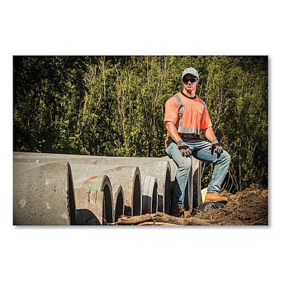 ergodyne GloWear 8289BK Class 2 Hi-Vis T-Shirt with Black Bottom, Large, Orange (EGO22514)