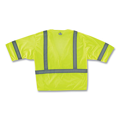 ergodyne GloWear 8310HL Class 3 Economy Hook and Loop Vest, Polyester, 4X-Large/5X-Large, Lime (EGO22029)