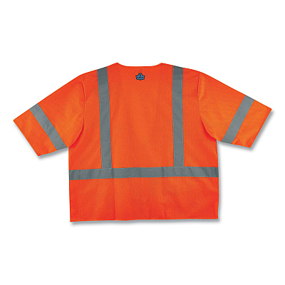 ergodyne GloWear 8320Z Class 3 Standard Zipper Vest, Polyester, Small/Medium, Orange (EGO22113)