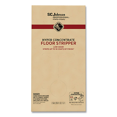 SC Johnson Professional Hyper Concentrate Floor Stripper, Low Odor, 2 gal Bag-in-Box (SJN680076)