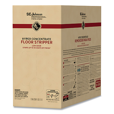 SC Johnson Professional Hyper Concentrate Floor Stripper, Low Odor, 2 gal Bag-in-Box (SJN680076)